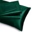 Homiest 4-teiliges extra tiefes Satin-Bettwäsche-Set, volle Größe, 45.7,61 cm tiefe Taschen-Bettlaken, schwarzgrün, Satin-Bettlaken-Set, weiches Spannbetttuch-Set, passend für ultratiefe Matratzen