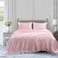 Homiest 5-teiliges Satin-Bettwäsche-Set für King-Size-Betten, luxuriöses, 2 Spannbettlaken + 1 Bettlaken + 2 Kissenbezüge (geteilte King-Size, Rouge-Pink)