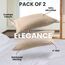 Utopia Bedding Queen-Kissenbezüge – 2er-Pack – Hotelverschluss – weicher, gebürsteter Mikrofaserstoff – schrumpf- und farbecht, Kissenbezüge 20 X 30 Inches (Queen, Beige)