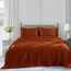 Homiest 4-teiliges Satin-Bettwäsche-Set, luxuriöses, seidiges Satin-Bettwäsche-Set mit tiefer Tasche, 1 Spannbetttuch + 1 Bettlaken + 2 Kissenbezüge (volle Größe, gebranntes Orange)