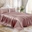 Homiest 3-teiliges Satin-Bettwäsche-Set, luxuriöses, seidiges Satin-Bettwäsche-Set mit tiefer Tasche, 1 Spannbetttuch + 1 Bettlaken + 1 Kissenbezug (Doppelbettgröße, Roségold)