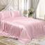 Homiest 5-teiliges Satin-Bettwäsche-Set für King-Size-Betten, luxuriöses, 2 Spannbettlaken + 1 Bettlaken + 2 Kissenbezüge (geteilte King-Size, Rouge-Pink)