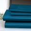 Homiest 3-teiliges Satin-Bettwäsche-Set, luxuriöses, seidiges Satin-Bettwäsche-Set mit tiefer Tasche, 1 Spannbetttuch + 1 Bettlaken + 1 Kissenbezug (Doppelbettgröße, dunkles Blaugrün)