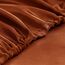Homiest 4-teiliges Satin-Bettwäsche-Set, luxuriöses seidiges Satin-Bettwäsche-Set mit tiefen Taschen, 1 Spannbetttuch + 1 Bettlaken + 2 Kissenbezüge (Queen-Size-Größe, gebranntes Orange)