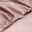Homiest 3-teiliges Satin-Bettwäsche-Set, luxuriöses, seidiges Satin-Bettwäsche-Set mit tiefer Tasche, 1 Spannbetttuch + 1 Bettlaken + 1 Kissenbezug (Doppelbettgröße, Roségold)
