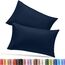 Utopia Bedding Queen-Kissenbezüge – 2er-Pack – Hotelverschluss – weicher, gebürsteter Mikrofaserstoff – schrumpf- und farbecht, Kissenbezüge 20 X 30 Inches (Queen, Marineblau)