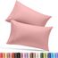 Utopia Bedding Queen-Kissenbezüge – 2er-Pack – Hotelverschluss – weicher, gebürsteter Mikrofaserstoff – schrumpf- und farbecht, Kissenbezüge 20 X 30 Inches (Queen, Pink)