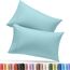 Utopia Bedding King-Size-Kissenbezüge – 2er-Pack – Hotelverschluss – weicher, gebürsteter Mikrofaserstoff – schrumpf- und farbecht, Kissenbezüge 20 X 40 Inches (Kingsize, Spa-Blau)