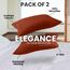 Utopia Bedding Queen-Kissenbezüge – 2er-Pack – Hotelverschluss – weicher, gebürsteter Mikrofaserstoff – schrumpf- und farbecht, Kissenbezüge 20 X 30 Inches (Queen, Orange)