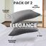 Utopia Bedding Standard-Kissenbezüge – 2er-Pack – Hotelverschluss – weicher, gebürsteter Mikrofaserstoff – schrumpf- und farbecht, Kissenbezüge 20 X 26 Inches (Standard, Grau)