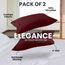 Utopia Bedding King-Size-Kissenbezüge – 2er-Pack – Hotelverschluss – weicher, gebürsteter Mikrofaserstoff – schrumpf- und farbecht, Kissenbezüge 20 X 40 Inches (Kingsize, Burgunderrot)