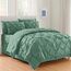 Elegant Comfort Luxuriöses, weichstes und gemütlichstes 8-teiliges Bettdecken-Set – seidig weiches Komplett-Set mit doppelseitigen Aufbewahrungstaschen, Twin/Twin XL, Rauchgrün