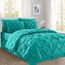Elegant Comfort 8-teiliges Bettwäsche-Set mit Quetschfalten, Komplettbett in einer Tasche, inklusive 4-teiligem Smart-Bettlaken-Set, Bettrock, Bettdecke, passenden Kissenbezügen und Kissenbezügen,