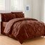 Elegant Comfort Soft Complete Includes Bed Sheet Set with Double Sided Storage Pockets, Microfiber, Chocolate Brown, Twin XL