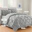 Elegant Comfort Luxuriöses, weichstes und gemütlichstes 8-teiliges Bettdecken-Set – seidig weiches Komplett-Set enthält Bettlaken-Set mit doppelseitigen Aufbewahrungstaschen, Twin/Twin XL, Silber