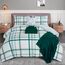 Elegant Comfort 8-teiliges Lodge Plaid Wende-Bettwäsche-Set – seidig weiches Komplett-Set beinhaltet Bettlaken-Set mit doppelseitigen Aufbewahrungstaschen, Twin/Twin XL, Smaragdgrün