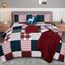 Elegant Comfort 8-teiliges Wende-Bettwäsche-Set mit Kabinenaufnäher – seidig weiches Komplett-Set beinhaltet Bettlaken-Set mit doppelseitigen Aufbewahrungstaschen, King/Cal King Size, Burgunderrot