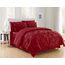 Bettdecken-Set, 8-teilig, eleganter Komfort, seidig weich, inkl. Bettlaken mit doppelseitigen Aufbewahrungstaschen, King-Size-Bett, Burgunderrot
