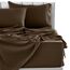 LUX Décor Bettwäsche-Set für Doppelbett, 3-teilig, gebürstete Mikrofaser, 40,6 cm tiefe Taschen, bestickter Kissenbezug, Hotel-Luxus-Bettlaken, Doppelbett-XL-Bettwäsche-Set (Braun)
