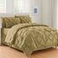 Elegant Comfort Luxuriöses, weichstes und gemütlichstes 8-teiliges Bettdecken-Set – seidig weiches Komplett-Set mit doppelseitigen Aufbewahrungstaschen, Full/Queen, Taupe