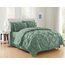 Elegant Comfort Luxuriöses, weichstes und gemütlichstes 8-teiliges Bettdecken-Set – seidig weiches Komplett-Set mit doppelseitigen Aufbewahrungstaschen, Doppelbettgröße, Rauchgrün