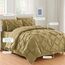 Elegant Comfort Luxuriöses, weichstes und gemütlichstes 8-teiliges Bettdecken-Set – seidig weiches Komplett-Set mit doppelseitigen Aufbewahrungstaschen, Full/Queen, Taupe