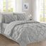Elegant Comfort 8-teiliges Bettwäsche-Set mit Quetschfalten – Ganzjahres-Bett in einer Tasche, inklusive 4-teiligem Smart-Bettlaken-Set, Bettrock, Bettdecke, passenden Kissenbezügen und Kissenbezügen,