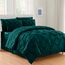 Elegant Comfort Luxuriöses, weichstes und gemütlichstes 8-teiliges Bettdecken-Set – seidig weiches Komplett-Set beinhaltet Bettlaken-Set mit doppelseitigen Aufbewahrungstaschen, Full/Queen, Marineblau