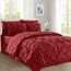 Elegant Comfort 8-teiliges Bettwäsche-Set mit Quetschfalten – Ganzjahres-Bett in einer Tasche, inklusive 4-teiligem Smart-Bettlaken-Set, Bettrock, Bettdecke, passenden Kissenbezügen und Kissenbezügen,