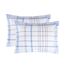 Elegant Comfort 8-teiliges Lodge Wende-Bettwäsche-Set, kariert, seidig weich, komplettes Set mit doppelseitigen Aufbewahrungstaschen, Doppelbettgröße, Aquamarin