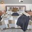 Elegant Comfort 8-teiliges Wende-Bettwäsche-Set mit Tierdruck, seidig weiches Komplett-Set mit doppelseitigen Aufbewahrungstaschen, King/Cal-King-Size-Bett, Gold