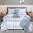 Elegant Comfort 8-teiliges Lodge Plaid Wende-Bettwäsche-Set – seidig weiches Komplett-Set beinhaltet Bettlaken-Set mit doppelseitigen Aufbewahrungstaschen, King/Cal King Size, Aqua