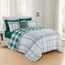 Elegant Comfort Luxuriöses Biesen-Design mit Doppelnadelnähten verhindert, DASS Sich die Füllung verschiebt und zusammenfaltet, Mikrofaser, Karierter Salbei, Full/Queen