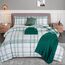 Elegant Comfort 8-teiliges Lodge Plaid Wende-Bettwäsche-Set – seidig weiches Komplett-Set beinhaltet Bettlaken-Set mit doppelseitigen Aufbewahrungstaschen, King/Cal King, Salbei