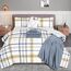 Elegant Comfort 8-teiliges Lodge wendbares Bettdecken-Set mit kariertem Karomuster, seidig weiches Komplett-Set beinhaltet Bettlaken-Set mit doppelseitigen Aufbewahrungstaschen, King/Cal King Size,
