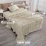 LUX Décor Bettwäsche-Set für Doppelbett, 3-teilig, ultraweiches Mikrofaser, mit Bettlaken, 40,6 cm tiefem Spannbetttuch und Kissenbezügen, atmungsaktiv, Schlafzimmer-Dekor, Oeko-TEX, Taupe