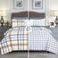 Elegant Comfort 8-teiliges Lodge wendbares Bettdecken-Set mit kariertem Karomuster, seidig weiches Komplett-Set beinhaltet Bettlaken-Set mit doppelseitigen Aufbewahrungstaschen, King/Cal King Size,