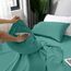LUX Décor Bettwäsche-Set für Doppelbett, 3-teilig, gebürstete Mikrofaser, 40,6 cm tiefe Taschen, bestickter Kissenbezug, Hotel-Luxus-Bettwäsche-Set für Doppelbett, Blaugrün
