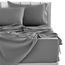 LUX Décor Twin XL Bettlaken-Set, 3-teilig, ultraweiches Mikrofaser-Bettlaken mit Bettlaken, 40,6 cm tiefem Spannbetttuch und Kissenbezug, kühlend und atmungsaktiv, Hotel-Luxus, Oeko-TEX - Dunkelgrau