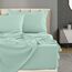 LUX Décor Bettwäsche-Set für Doppelbett, 3-teilig, gebürstete Mikrofaser, 40,6 cm tiefe Taschen, bestickter Kissenbezug, Hotel-Luxus-Bettlaken, Doppelbett-XL-Bettwäsche-Set (Spa-Blau)