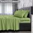 LUX Décor Bettwäsche-Set für Doppelbett, 3-teilig, ultraweiches Mikrofaser-Bettlaken mit Bettlaken, 40,6 cm tiefem Spannbetttuch und Kissenbezug, kühlend und atmungsaktiv, Hotel-Luxus, Oeko-TEX - Grün
