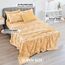 LUX Décor Paisley Queen-Bettwäsche-Set, 6-teilig, ultraweiches Mikrofaser, Bettlaken mit 40,6 cm tiefem Spannbetttuch und 4 Kissenbezügen, atmungsaktiv, Schlafzimmer-Dekor, Oeko-TEX - Taupe