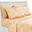 LUX Décor Paisley-King-Bettwäsche-Set, 6-teilig, ultraweiches Mikrofaser, Bettlaken mit 40,6 cm tiefem Spannbetttuch und 4 Kissenbezügen, atmungsaktiv, Schlafzimmer-Dekor, Oeko-TEX - Taupe