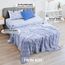 LUX Décor Paisleymuster für Doppelbett, 4-teilig, weiche Mikrofaser, knitterfrei, luxuriös Bedruckte Bettlaken mit Bettlaken, Spannbetttuch mit tiefen Taschen und 2 Kissenbezügen, Weiß/Blau