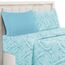LUX Décor Paisley Twin XL Bettlaken-Set, 4-teiliges ultraweiches Mikrofaser-Bettlaken mit Bettlaken, 40,6 cm tiefem Spannbetttuch und 2 Kissenbezügen, atmungsaktiv, Schlafzimmer-Dekor, Oeko-TEX - Blau