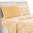 LUX Décor Paisley Twin XL Bettlaken-Set, 4-teilig, weiche Mikrofaser, knitterfrei, luxuriös Bedruckt, inkl. Bettlaken, Spannbetttuch mit tiefen Taschen und 2 Kissenbezügen, Taupe
