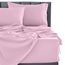 LUX Décor Bettwäsche-Set für Doppelbett, 3-teilig, ultraweiches Mikrofaser-Bettlaken mit Bettlaken, 40,6 cm tiefem Spannbetttuch und Kissenbezug, kühlend und atmungsaktiv, Hotel-Luxus, Oeko-TEX - Rosa