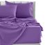 LUX Décor Bettwäsche-Set für Doppelbett, 3-teilig, ultraweiches Mikrofaser-Bettlaken mit Bettlaken, 40,6 cm tiefem Spannbetttuch und Kissenbezug, kühlend und atmungsaktiv, Hotel-Luxus, Oeko-TEX - Lila