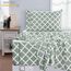 LUX Décor Quatrefoil Bettwäsche-Set für Doppelbett, 3-teiliges ultraweiches Mikrofaser-Bettlaken mit Bettlaken, 40,6 cm tiefem Spannbetttuch und Kissenbezügen, atmungsaktiv, Schlafzimmer-Dekor
