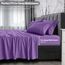 LUX Décor Bettwäsche-Set für Doppelbett, 3-teilig, ultraweiches Mikrofaser-Bettlaken mit Bettlaken, 40,6 cm tiefem Spannbetttuch und Kissenbezug, kühlend und atmungsaktiv, Hotel-Luxus, Oeko-TEX - Lila